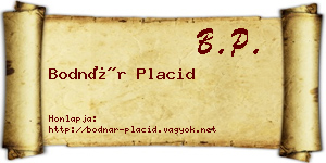 Bodnár Placid névjegykártya